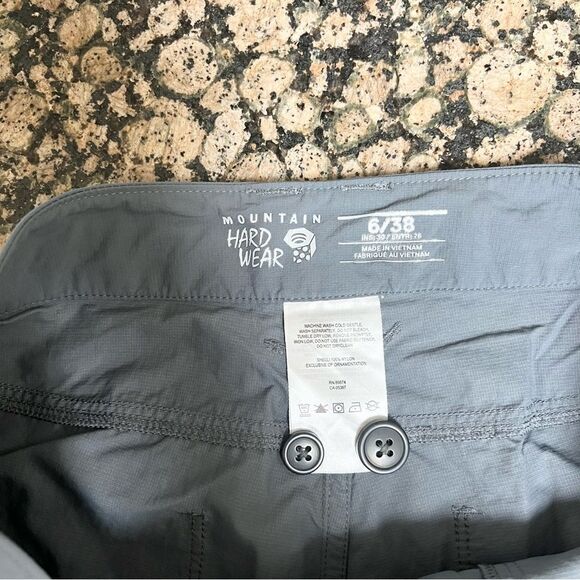 Mountain Hardwear Mirada Convertible Pants Quick Dry Gray Womens size 6/38 - Picture 4 of 6